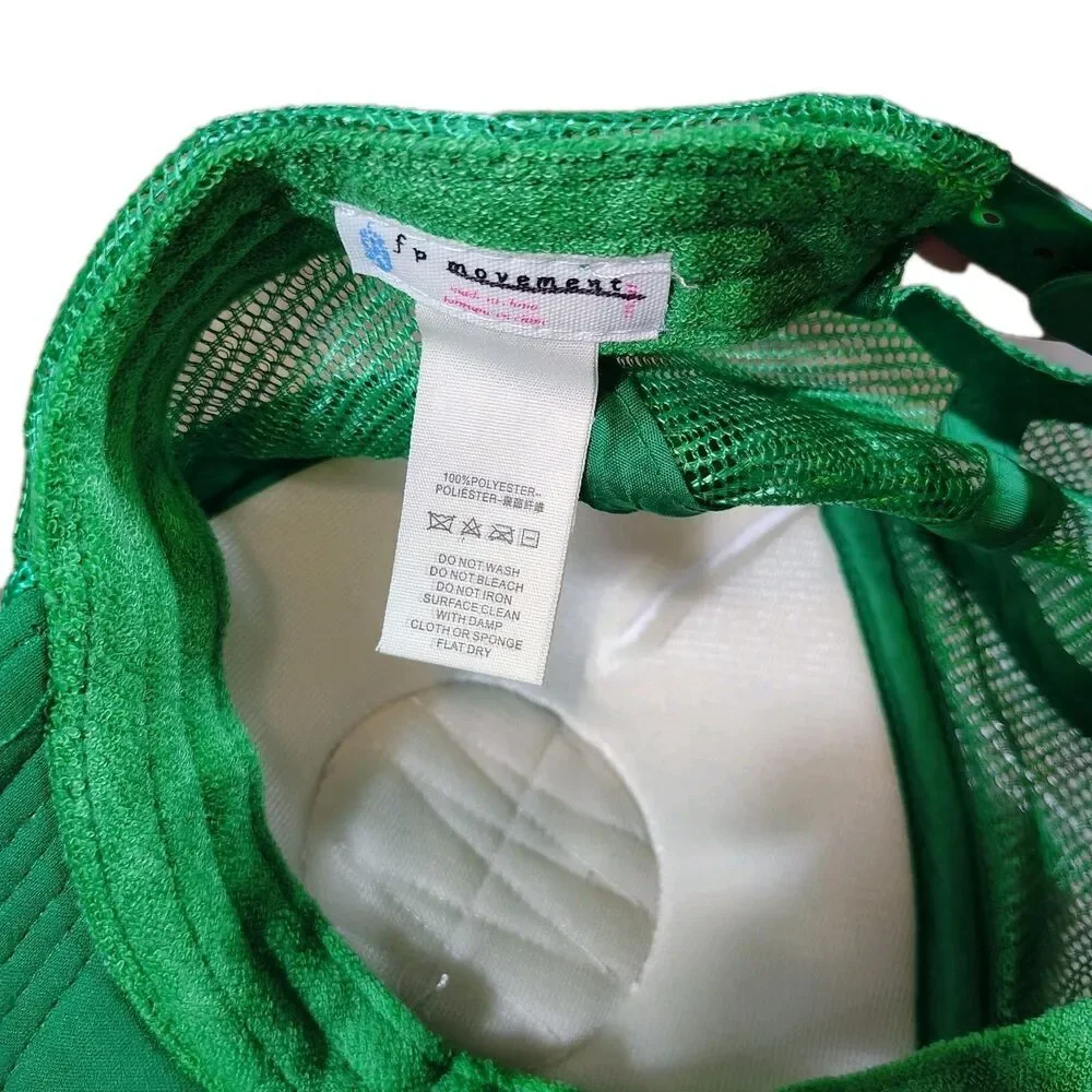 Free People Movement Great Outdoors Trucker Hat Green White OS Gently Used